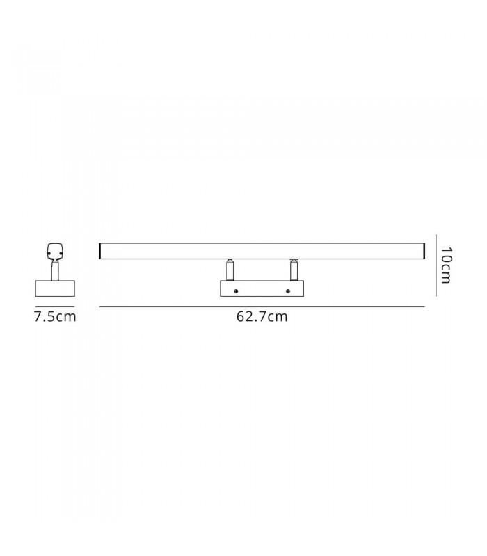 Bathroom Wall Lamp Large Adjustable, 1 x 18W LED, 4000K, 1784lm, IP44, Polished Chrome - 2