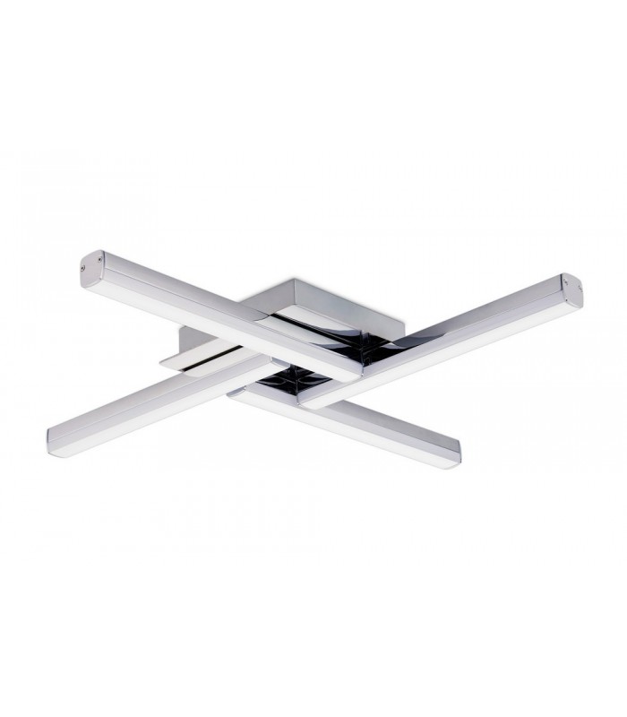 4 Light Ceiling, 4 x 6W LED, 4000K, 2210lm, IP44, Polished Chrome - 1