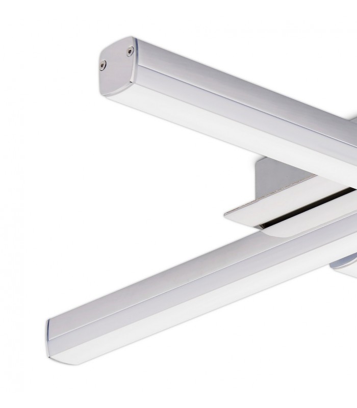 4 Light Ceiling, 4 x 6W LED, 4000K, 2210lm, IP44, Polished Chrome - 4