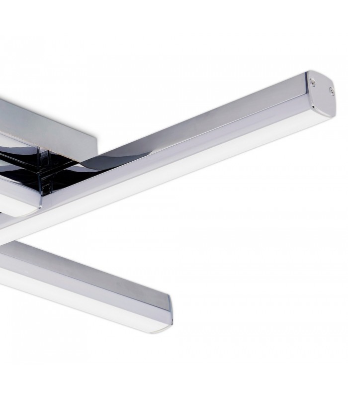 4 Light Ceiling, 4 x 6W LED, 4000K, 2210lm, IP44, Polished Chrome - 5