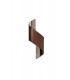 Wall Lamp Small, 1 x 8W LED, 3000K, 640lm, Satin Brown, Polished Chrome - 1