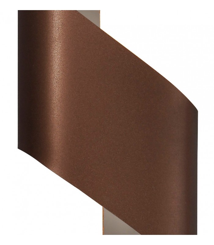 Wall Lamp Small, 1 x 8W LED, 3000K, 640lm, Satin Brown, Polished Chrome - 5