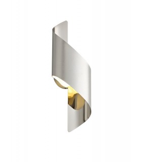 Wall Lamp Small, 1 x 8W LED, 3000K, 640lm, Silver, Polished Chrome - 1