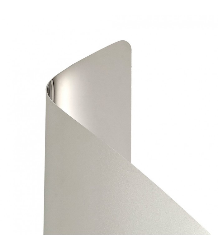 Wall Lamp Small, 1 x 8W LED, 3000K, 640lm, White, Polished Chrome - 4