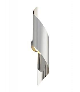 Wall Lamp Large, 1 x 8W LED, 3000K, 640lm, Silver, Polished Chrome - 1