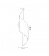 Wall Lamp Large, 1 x 8W LED, 3000K, 640lm, White, Polished Chrome - 2