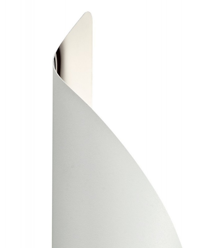 Wall Lamp Large, 1 x 8W LED, 3000K, 640lm, White, Polished Chrome - 4