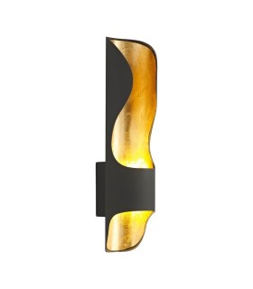 Wall Lamp, 1 x 8W LED, 3000K, 640lm, Anthracite, Gold Leaf - 1