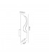 Wall Lamp, 1 x 8W LED, 3000K, 640lm, White, Silver Leaf - 2