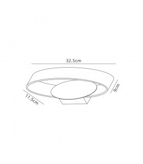 Wall Lamp, 1 x 6W LED, 3000K, 480lm, White, Polished Chrome - 2