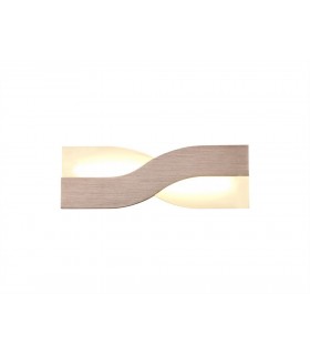 Wall Lamp, 1 x 8W LED, 3000K, 640lm, Brushed Brown, Frosted White - 1