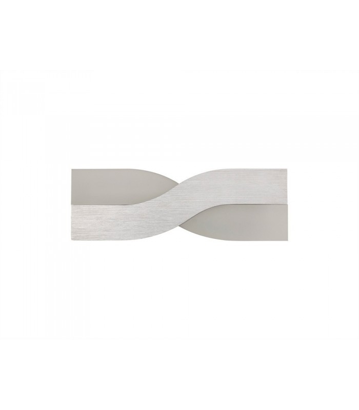Wall Lamp, 1 x 8W LED, 3000K, 640lm, Brushed Aluminium, Frosted White - 3