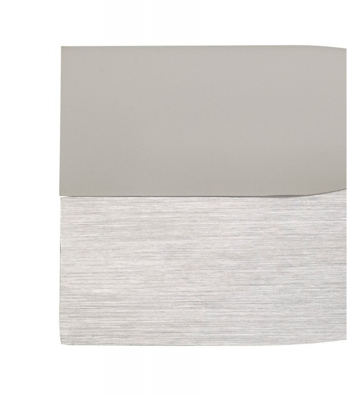 Wall Lamp, 1 x 8W LED, 3000K, 640lm, Brushed Aluminium, Frosted White - 4