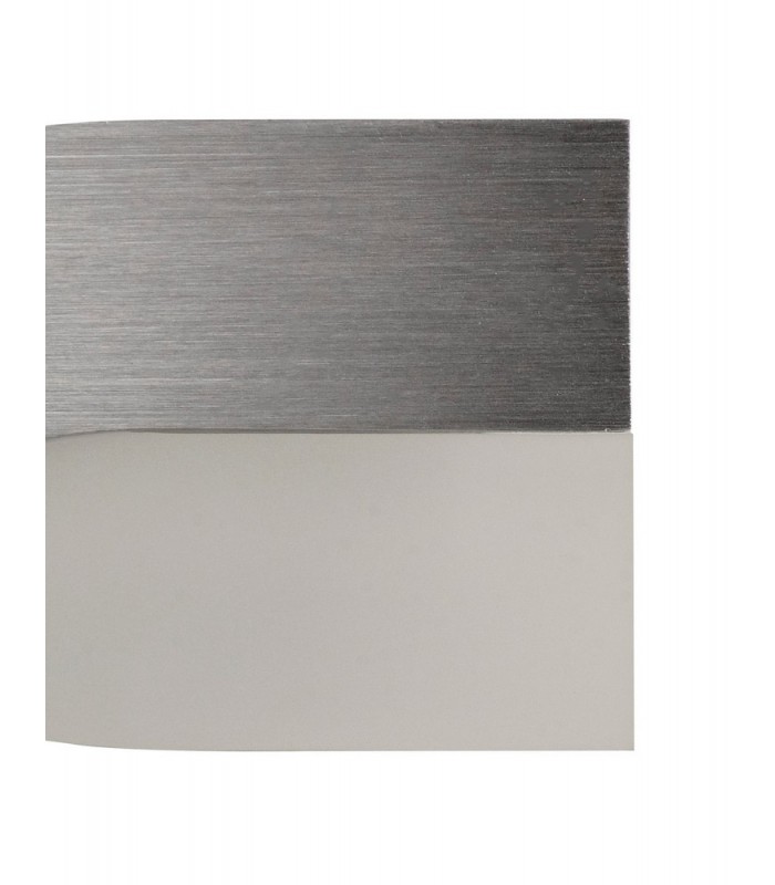 Wall Lamp, 1 x 8W LED, 3000K, 640lm, Brushed Aluminium, Frosted White - 5