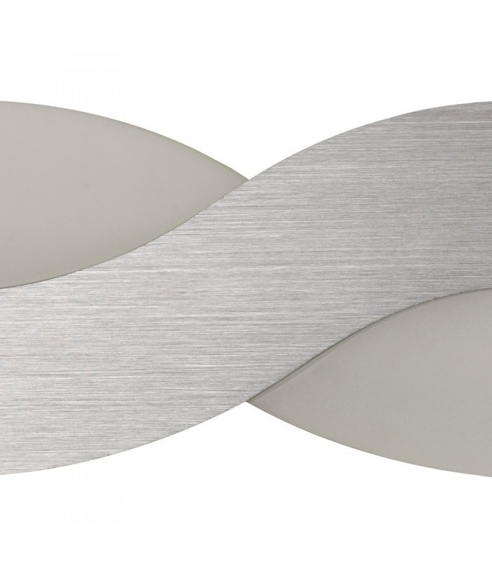 Wall Lamp, 1 x 8W LED, 3000K, 640lm, Brushed Aluminium, Frosted White - 6