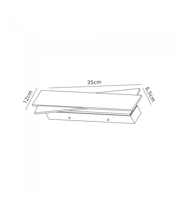 Wall Lamp, 1 x 8W LED, 3000K, 640lm, Brushed Aluminium, Frosted White - 2