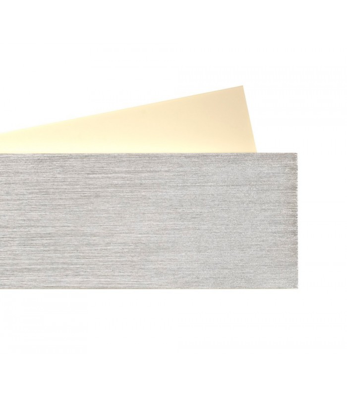 Wall Lamp, 1 x 8W LED, 3000K, 640lm, Brushed Aluminium, Frosted White - 5