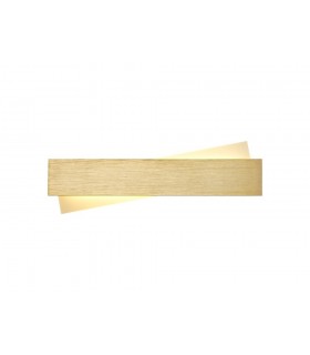Wall Lamp, 1 x 8W LED, 3000K, 640lm, Brushed Gold, Frosted White - 1