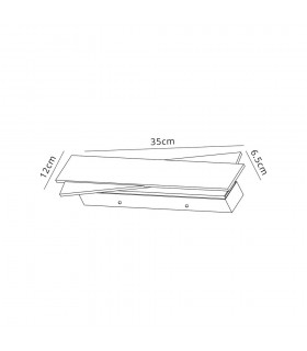 Wall Lamp, 1 x 8W LED, 3000K, 640lm, Brushed Gold, Frosted White - 2