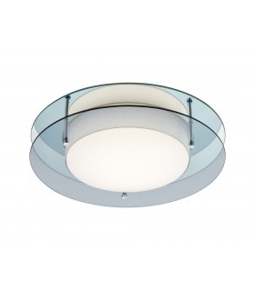 Flush Ceiling, 1 x 18W LED, 3000K, 1620lm, IP44, Smoked, Mirror - 1
