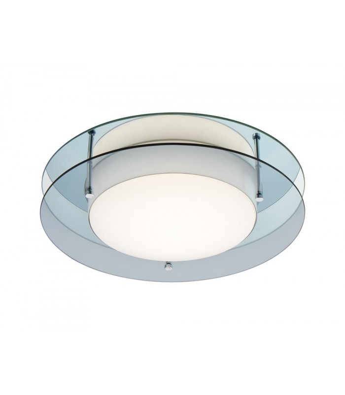 Flush Ceiling, 1 x 18W LED, 3000K, 1620lm, IP44, Smoked, Mirror - 1