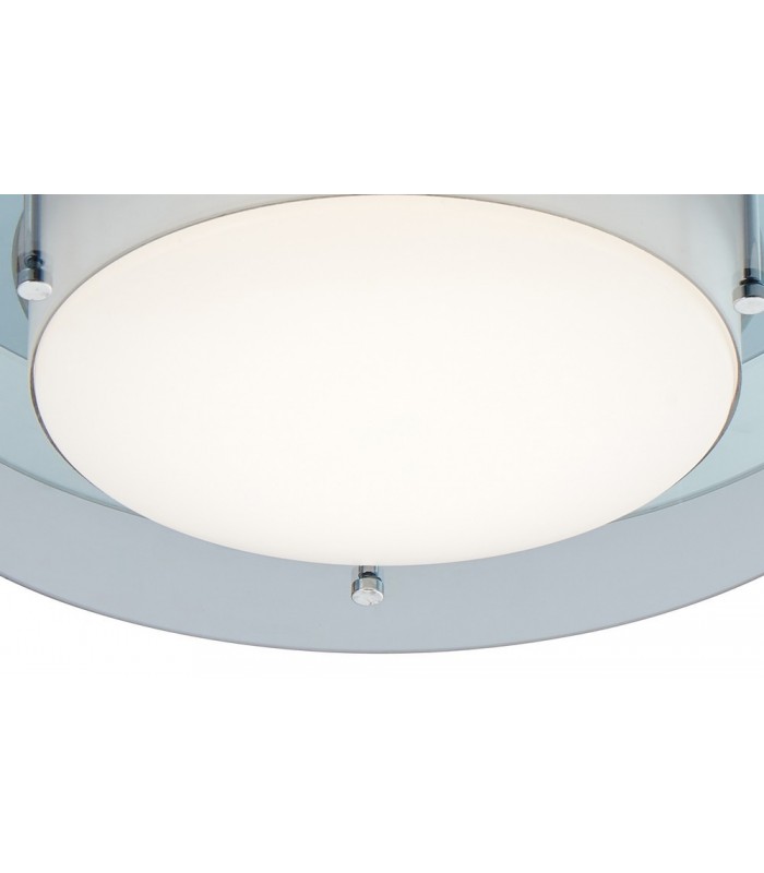 Flush Ceiling, 1 x 18W LED, 3000K, 1620lm, IP44, Smoked, Mirror - 4