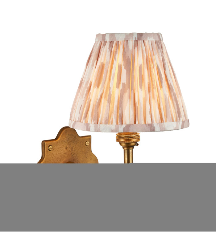 Anvil Angle & Ikat 16cm Wall Lamp Antique Brass Neutral Print-1
