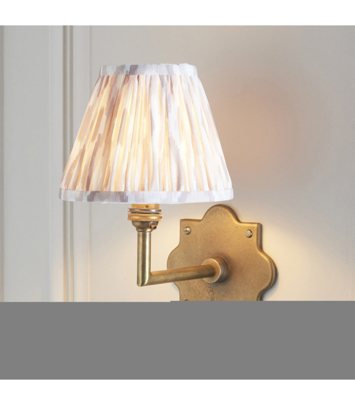 Anvil Angle & Ikat 16cm Wall Lamp Antique Brass Neutral Print-2