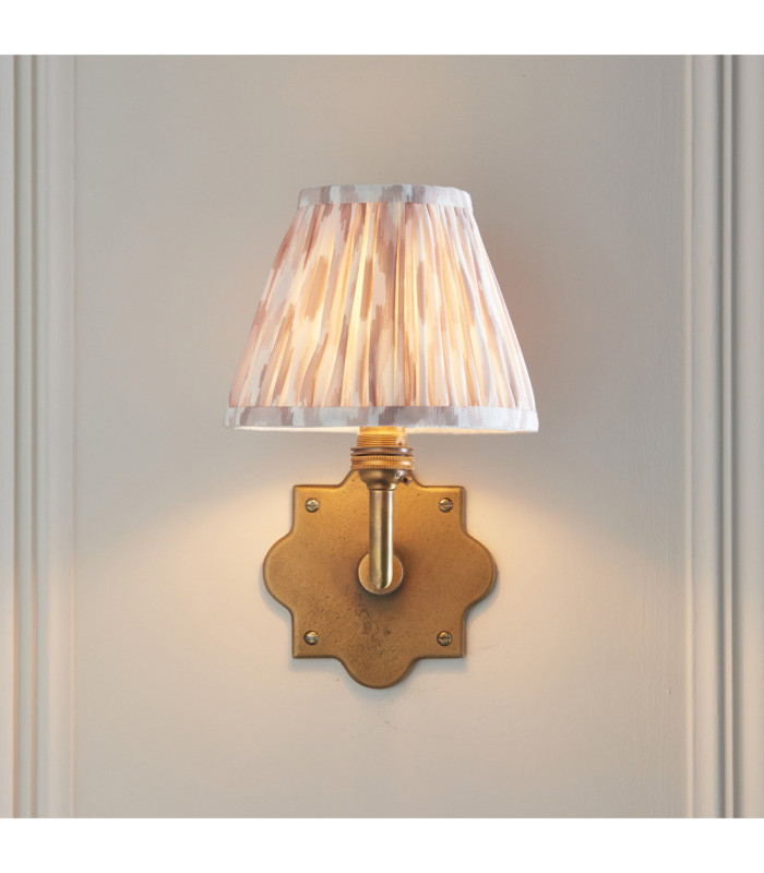 Anvil Angle & Ikat 16cm Wall Lamp Antique Brass Neutral Print-3