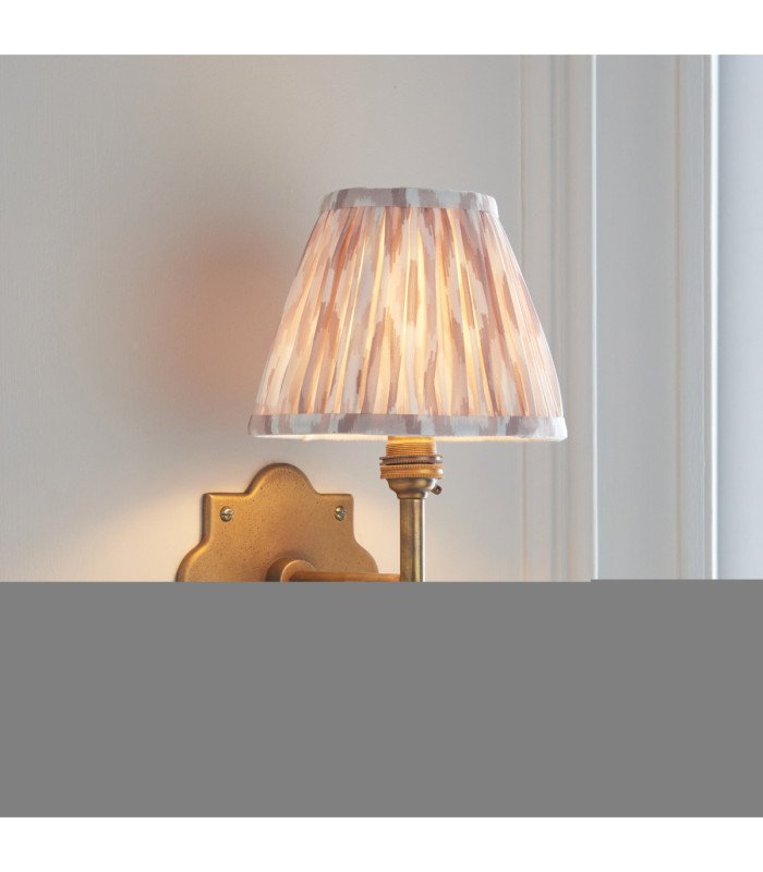 Anvil Angle & Ikat 16cm Wall Lamp Antique Brass Neutral Print-4