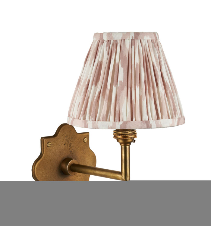 Anvil Angle & Ikat 16cm Wall Lamp Antique Brass Neutral Print-9
