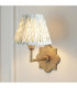 Anvil Angle & Leaf 16cm Wall Lamp Antique Brass Herb Garden Green-2