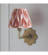 Anvil Angle & Zigzag 16cm Wall Lamp Antique Brass Apricot Orange-5
