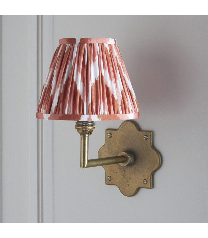 Anvil Angle & Zigzag 16cm Wall Lamp Antique Brass Apricot Orange-5