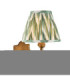 Anvil Angle & Zigzag 16cm Wall Lamp Antique Brass Cotswold Green-1