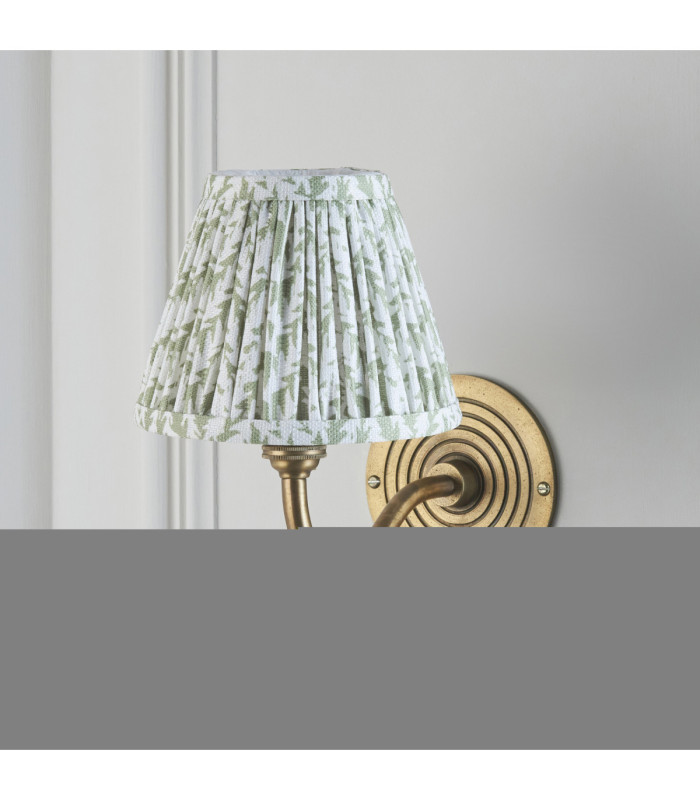 Ripple Curve & Leaf 16cm Wall Lamp Antique Brass Herb Garden Green-6