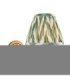 Ripple Curve & Zigzag 16cm Wall Lamp Antique Brass Cotswold Green-1