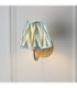 Ripple Curve & Zigzag 16cm Wall Lamp Antique Brass Cotswold Green-5
