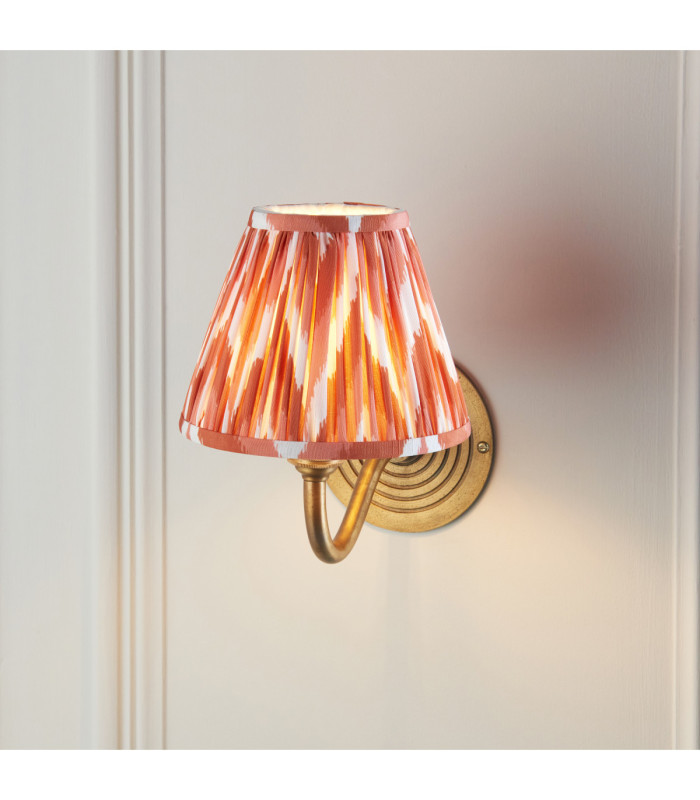 Ripple Curve & Zigzag 16cm Wall Lamp Antique Brass Apricot Orange-5