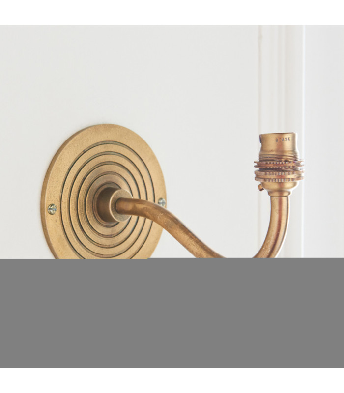Ripple Curve & Zigzag 16cm Wall Lamp Antique Brass Apricot Orange-7