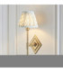Diamond Tall & Leaf 16cm Wall Lamp Antique Brass Herb Garden Green-2