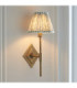 Diamond Tall & Leaf 16cm Wall Lamp Antique Brass Herb Garden Green-4