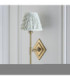 Diamond Tall & Leaf 16cm Wall Lamp Antique Brass Herb Garden Green-5