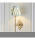 Diamond Tall & Zigzag 16cm Wall Lamp Antique Brass Cotswold Green-2
