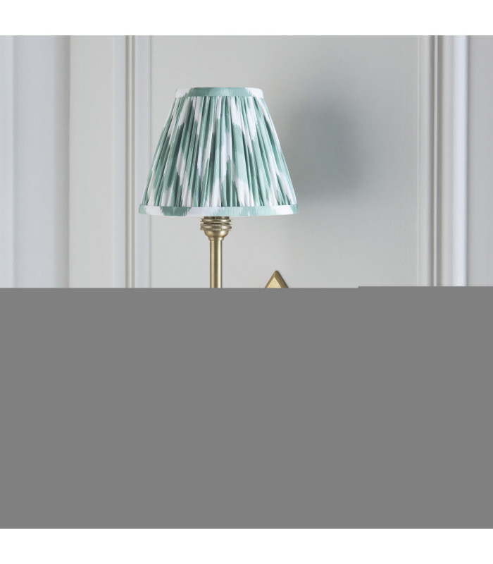 Diamond Tall & Zigzag 16cm Wall Lamp Antique Brass Cotswold Green-5