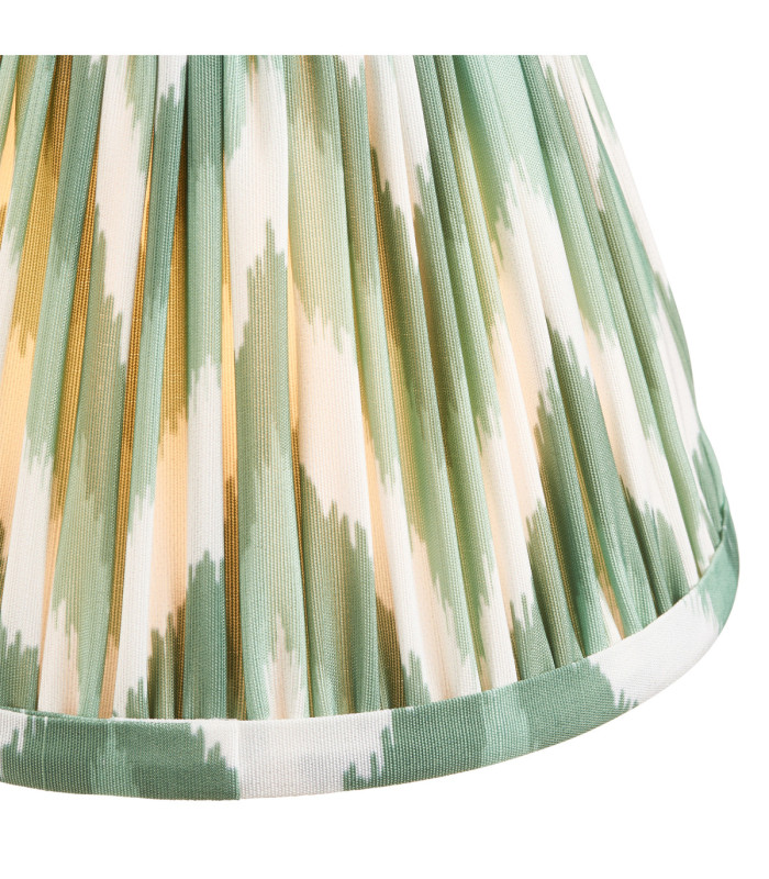 Diamond Tall & Zigzag 16cm Wall Lamp Antique Brass Cotswold Green-7