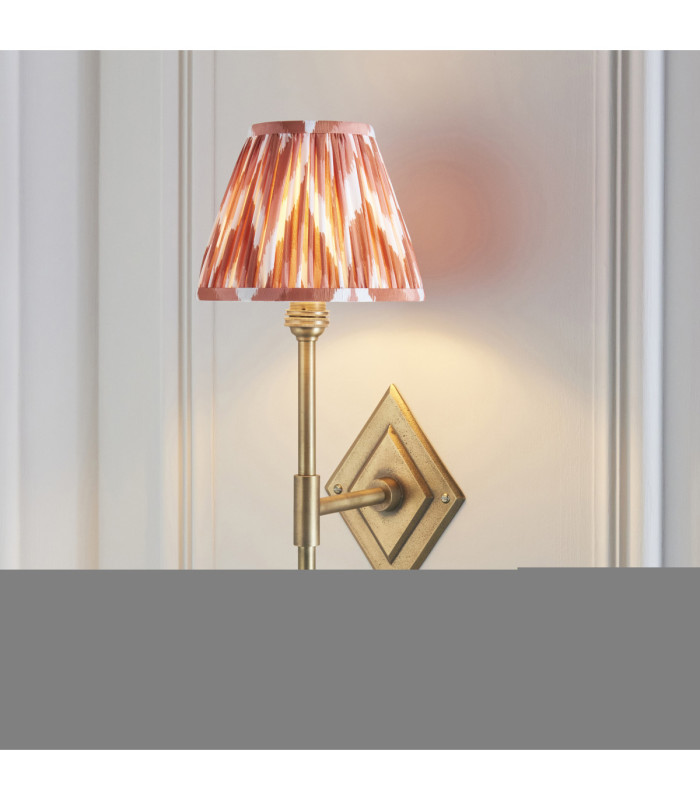 Diamond Tall & Zigzag 16cm Wall Lamp Antique Brass Apricot Orange-2