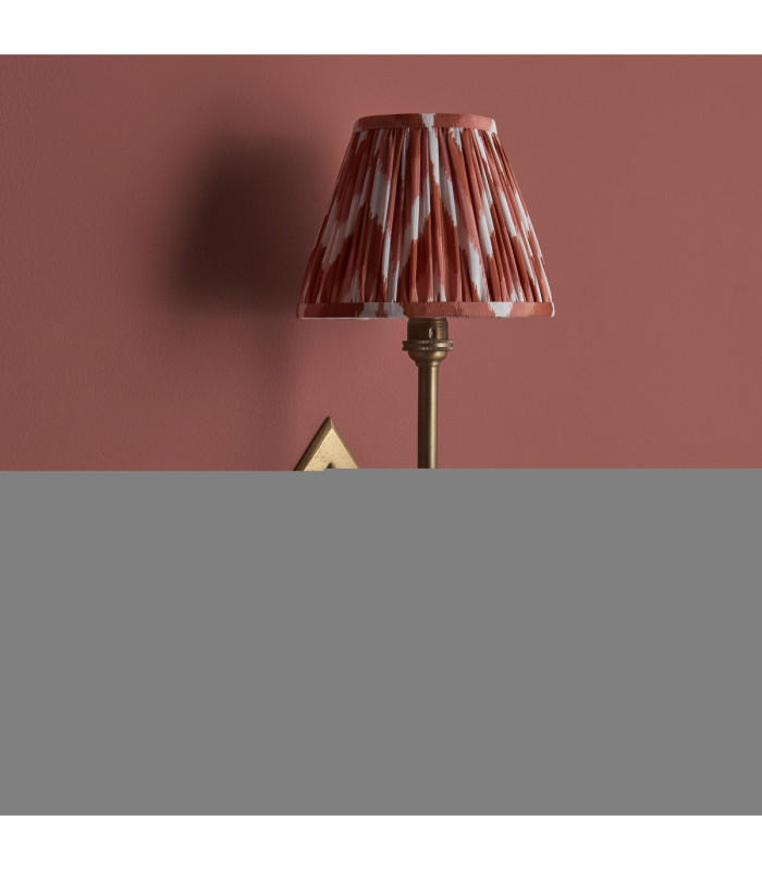 Diamond Tall & Zigzag 16cm Wall Lamp Antique Brass Apricot Orange-7