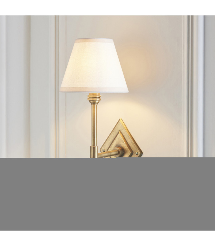Diamond Tall & Ivy 16cm Wall Lamp Antique Brass Vintage White-2