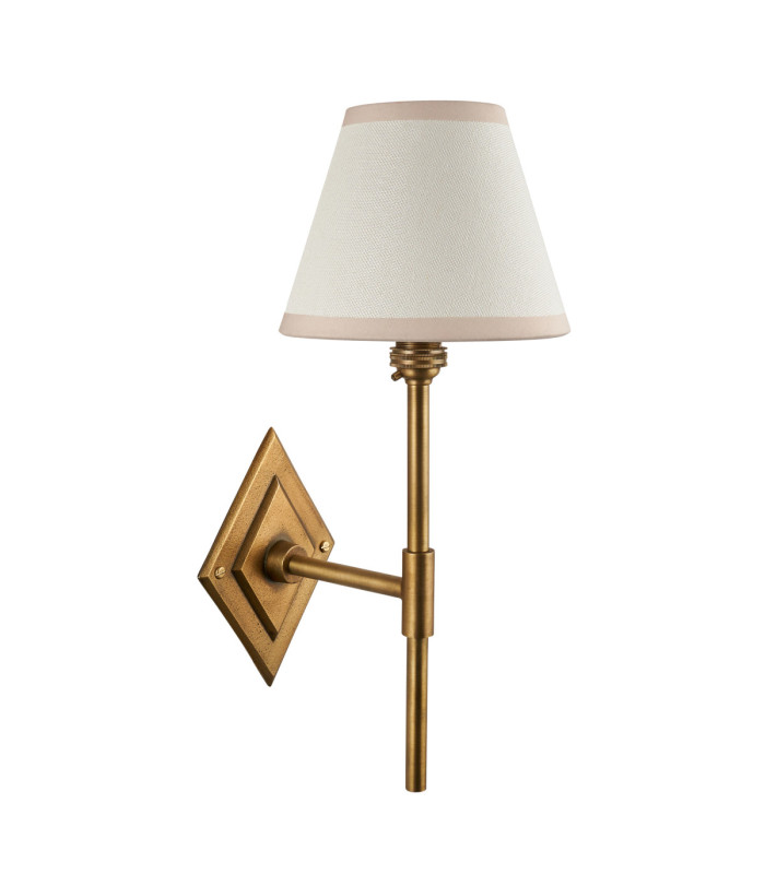 Diamond Tall & Ivy 16cm Wall Lamp Antique Brass Vintage White-9